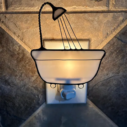 Bathtub‑Shaped Plug‑in Wall Night Light Decorative Bathroom Lamp